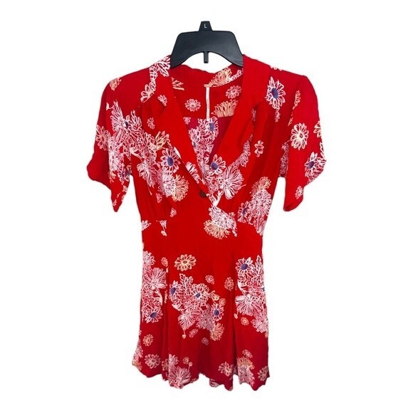 Free People Dresses Free People Blue Hawaii Mini Dress Size XS - Picture 3 of 8